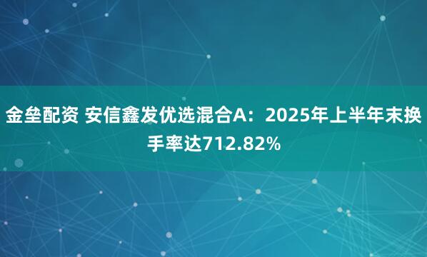 金垒配资 安信鑫发优选混合A：2025年上半年末换手率达712.82%